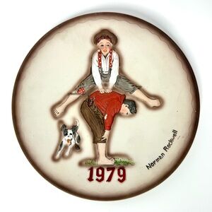 Norman Rockwell 1979 First Edition Annual Collector's Plate - Leapfrog